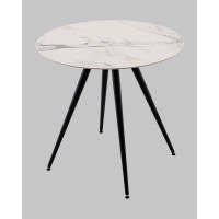 Стол Ники круглый столешница керамика Ice Jade 800