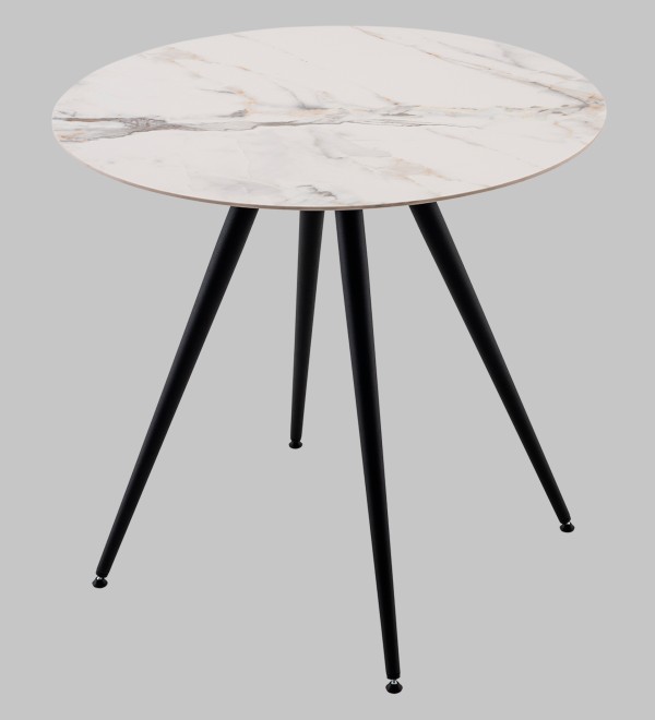 Стол Ники круглый столешница керамика Ice Jade 800
