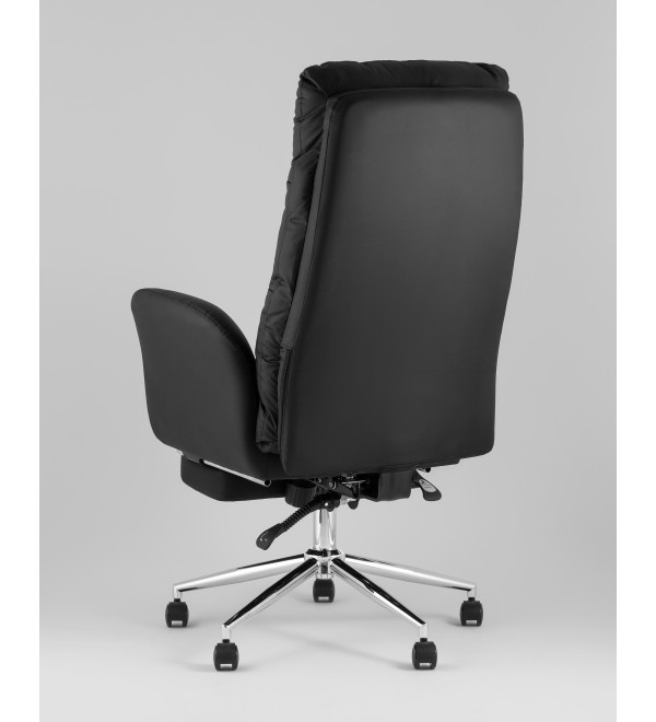 Кресло руководителя TopChairs Solid NC с оттоманкой черный