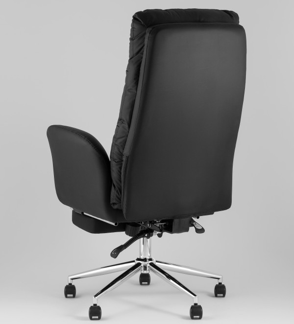 Кресло руководителя TopChairs Solid NC с оттоманкой черный