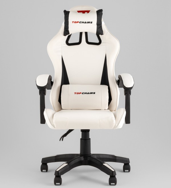 Кресло спортивное TopChairs Phantom бело-черный