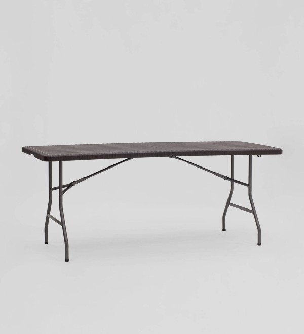 Стол складной чемодан пластиковый Кейт 180 коричневый