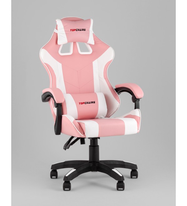 Кресло спортивное TopChairs MG-7035 розово-белый