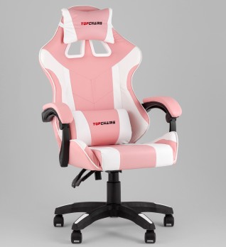 Кресло спортивное TopChairs MG-7035 розово-белый