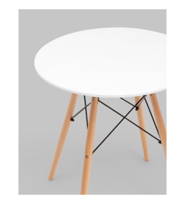 Стол круглый Eames DSW NEW D70 белый