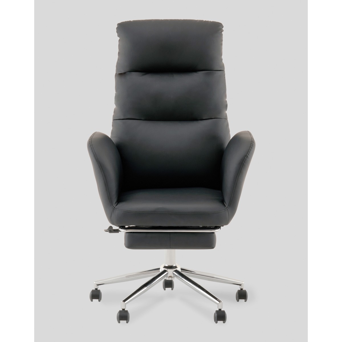 Кресло руководителя TopChairs Solid с оттоманкой черный