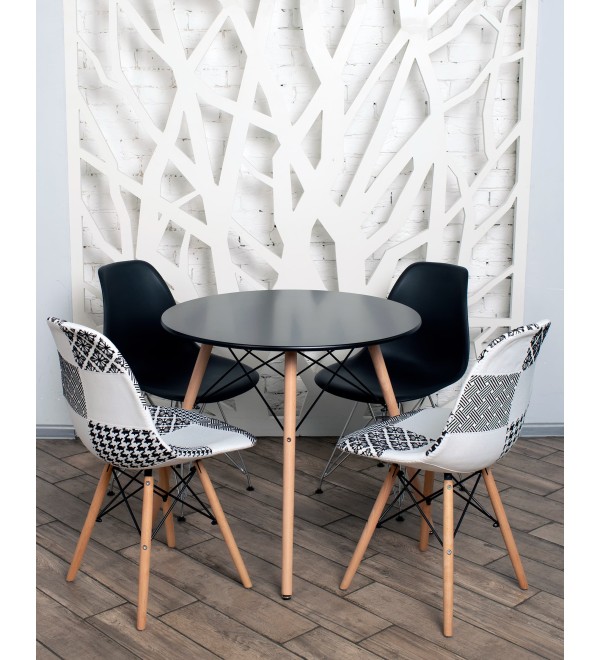 Стол круглый EAMES DSW NEW D=80 черный