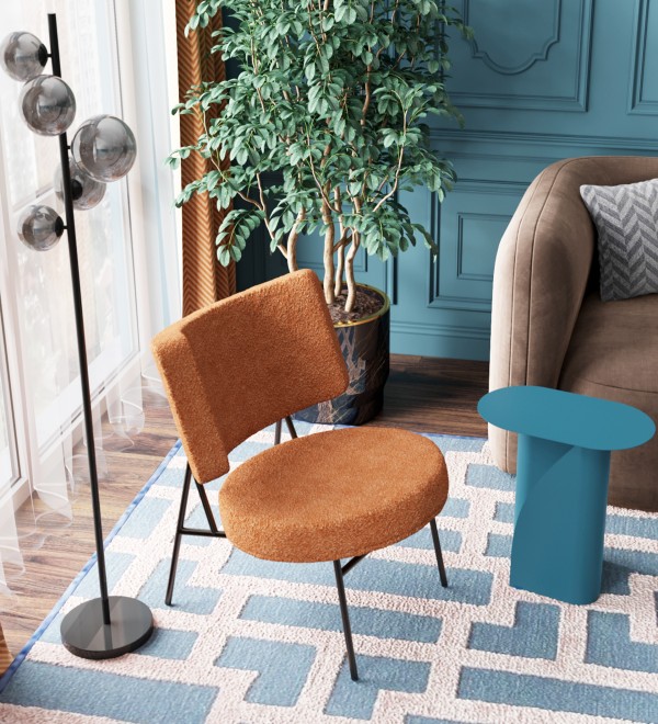 Кресло District Lounge букле терракотовый