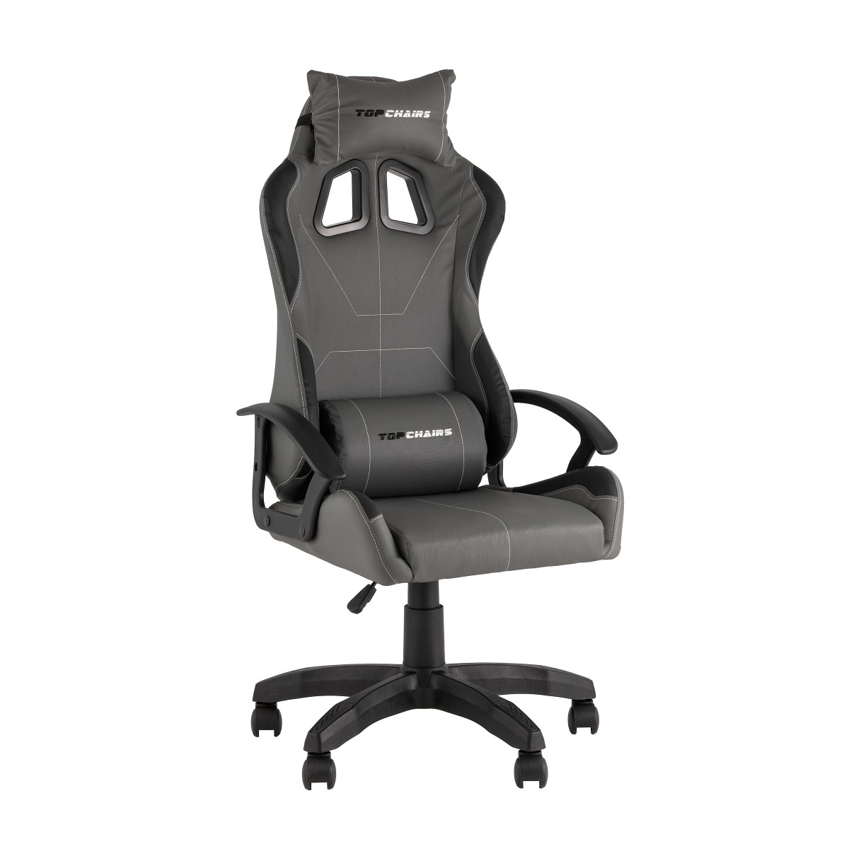 Кресло спортивное TopChairs Wyvern серо-черный