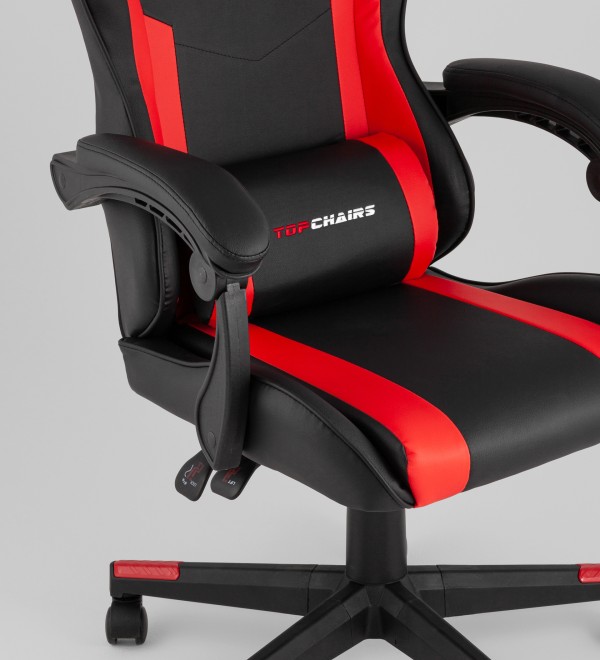 Кресло спортивное TopChairs Commander черно-красный