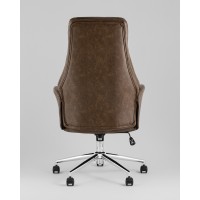 Кресло офисное TopChairs Neoma коричневый экокожа