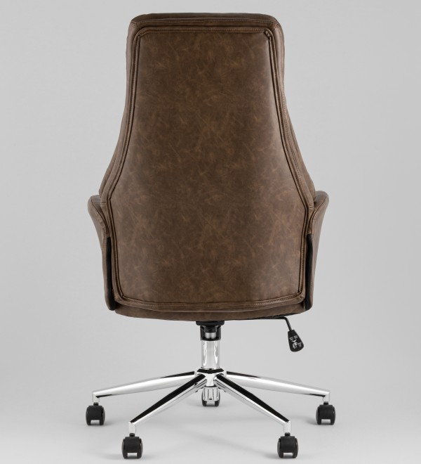 Кресло офисное TopChairs Neoma коричневый экокожа