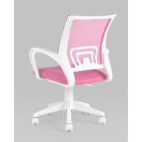 Кресло офисное TopChairs ST-BASIC-W розовый крестовина пластик белый