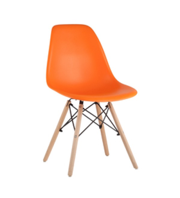 Стул Eames Style DSW оранжевый (разборный каркас)