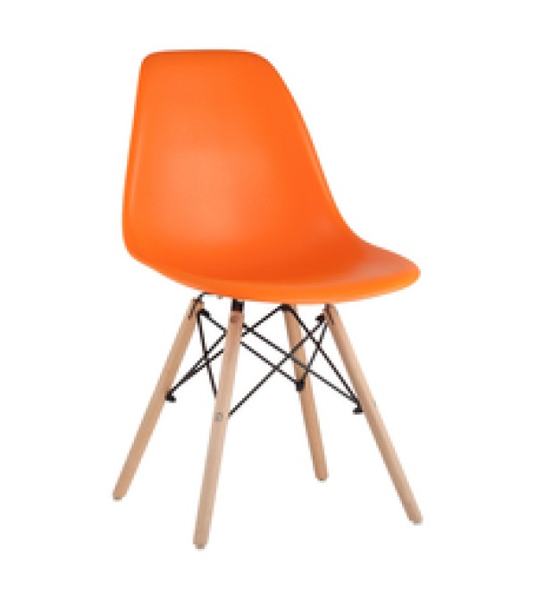 Стул Eames Style DSW оранжевый (разборный каркас)