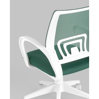 Кресло офисное TopChairs ST-BASIC-W зеленый крестовина пластик белый