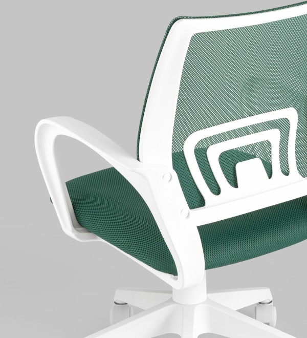 Кресло офисное TopChairs ST-BASIC-W зеленый крестовина пластик белый