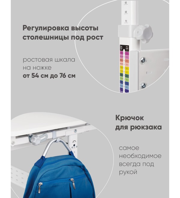 Парта растущая E601 клен