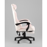 Кресло спортивное TopChairs MG-7019 букле бело-розовый