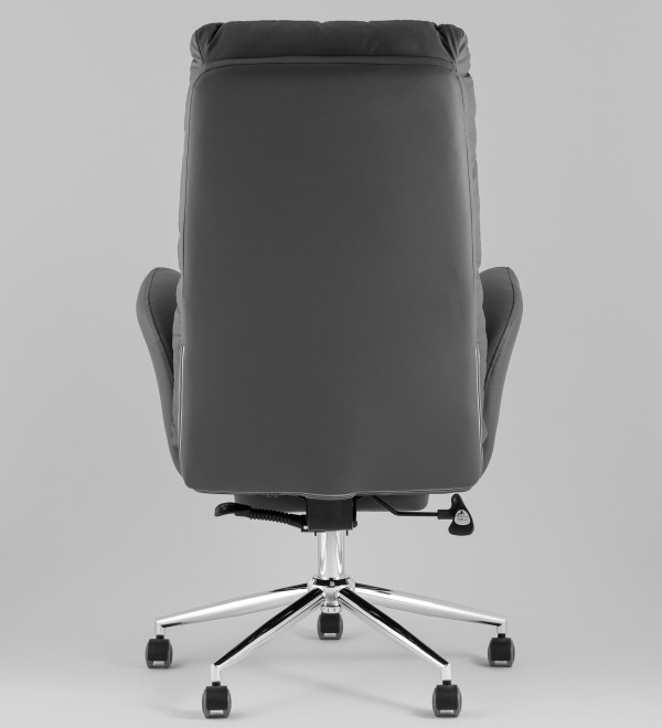 Кресло руководителя TopChairs Solid NC с оттоманкой серый