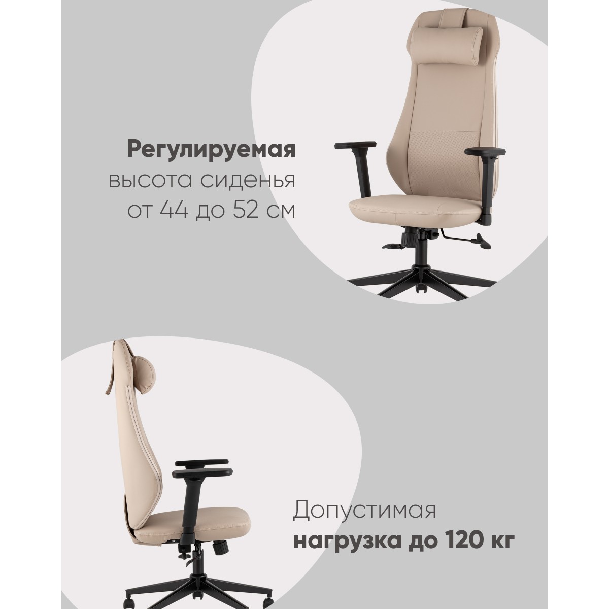 Кресло руководителя TopChairs Trophey бежевый
