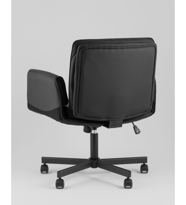 Кресло офисное TopChairs Foldo с откидными подлокотниками черное