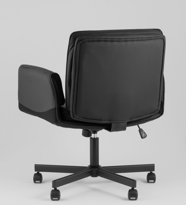 Кресло офисное TopChairs Foldo с откидными подлокотниками черное