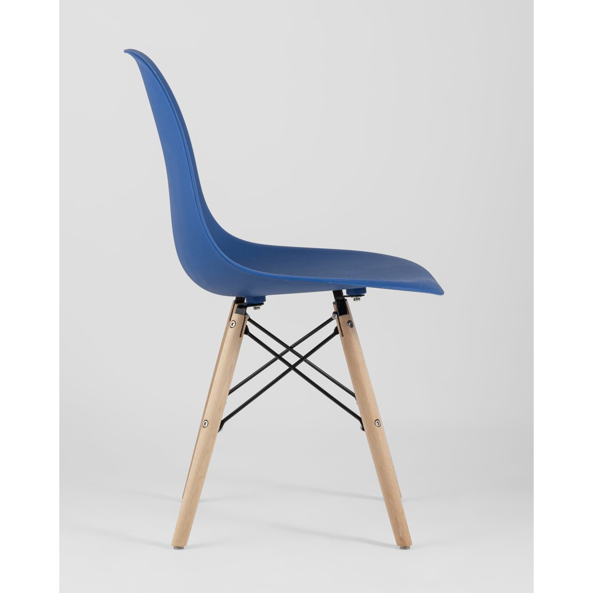 Стул Eames Style DSW синий (разборный каркас)