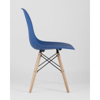 Стул Eames Style DSW синий (разборный каркас)