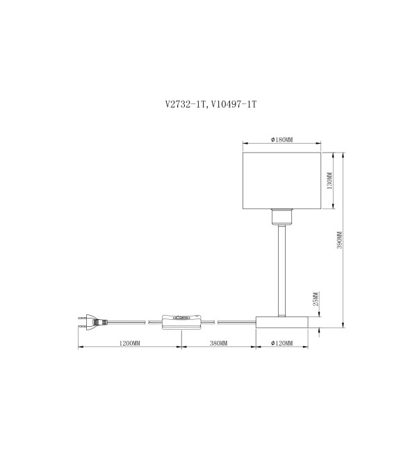 Лампа настольная Moderli V10497-1T Room