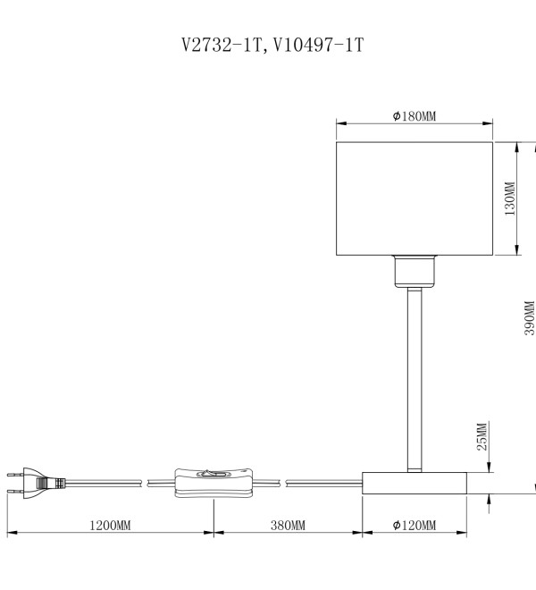 Лампа настольная Moderli V10497-1T Room