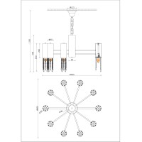 Люстра подвесная Moderli V10010-10P Klimand