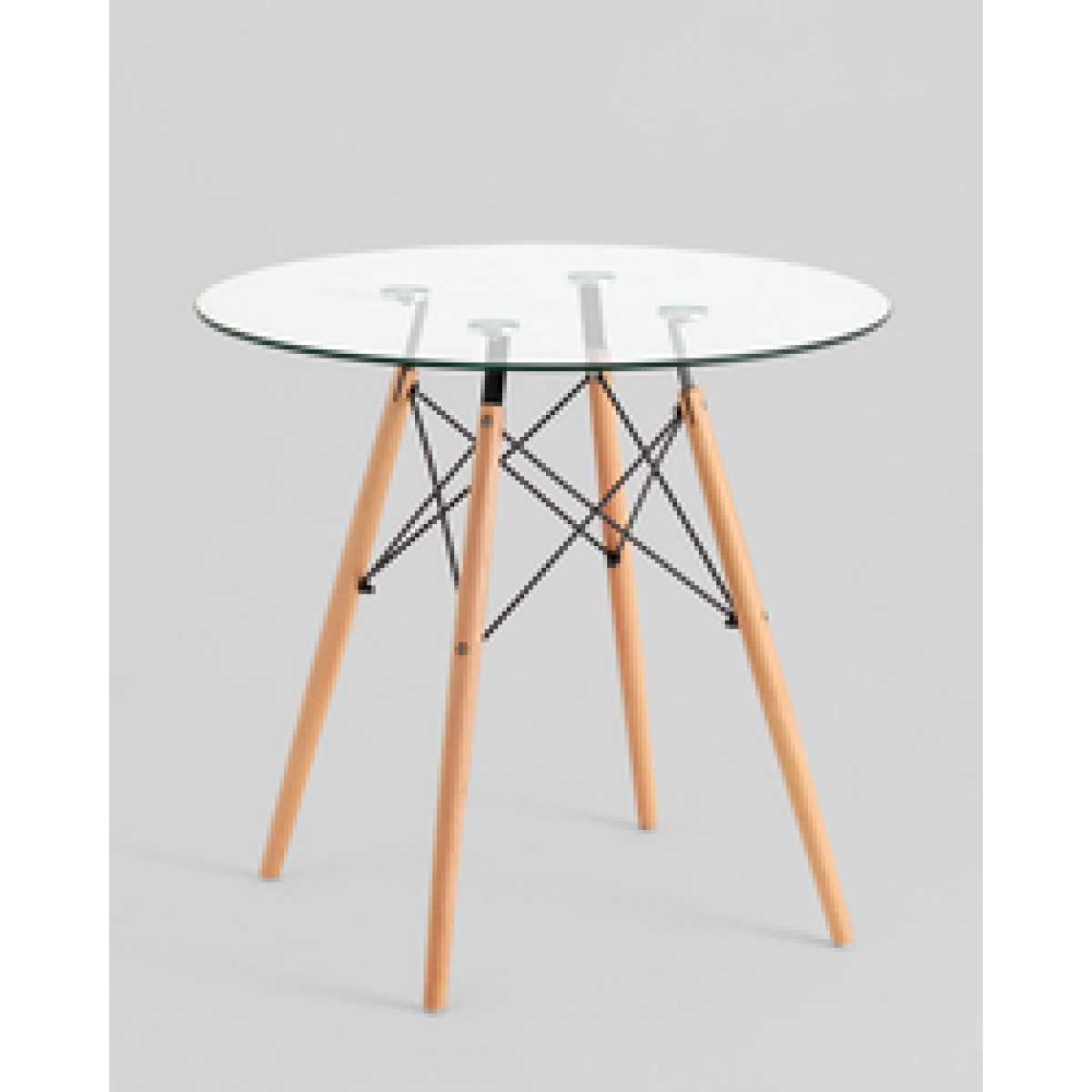 Стол Eames DSW NEW D80 стеклянный