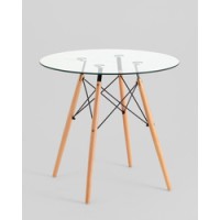 Стол Eames DSW NEW D80 стеклянный