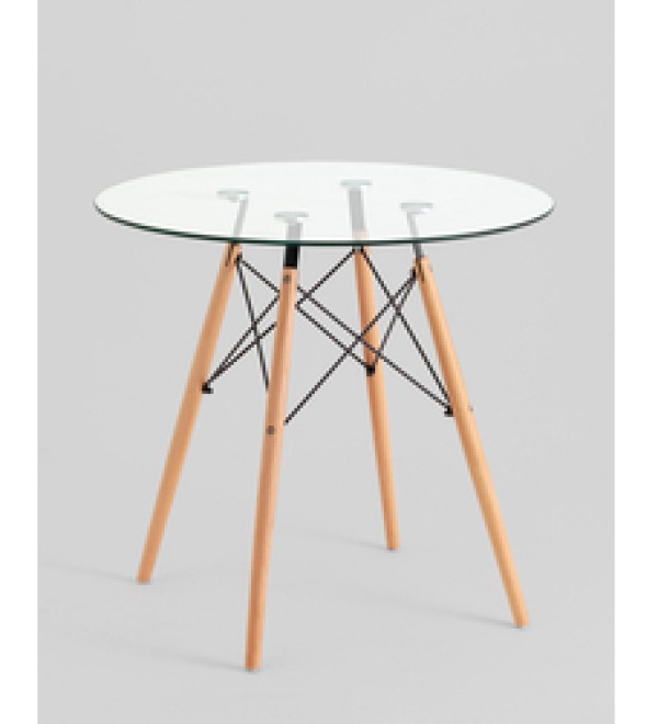Стол Eames DSW NEW D80 стеклянный