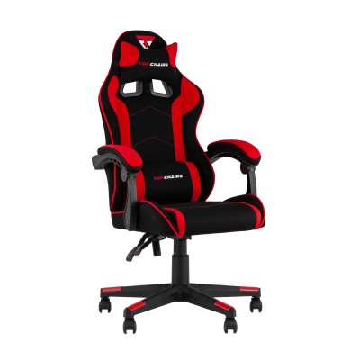 Кресло спортивное TopChairs Shadow ткань черно-красный