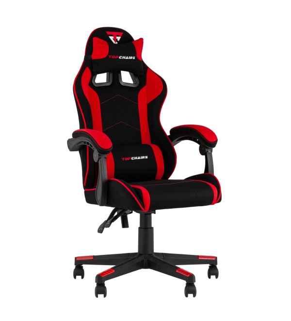 Кресло спортивное TopChairs Shadow ткань черно-красный