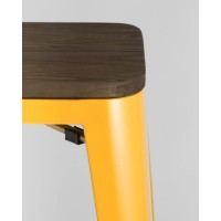 Стул барный TOLIX WOOD желтый