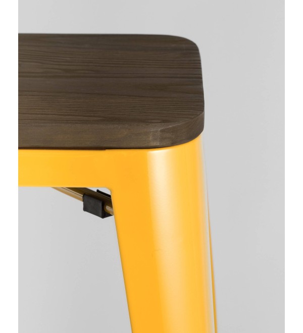 Стул барный TOLIX WOOD желтый
