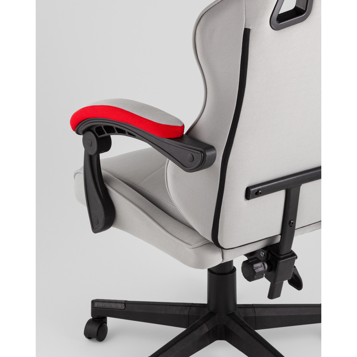 Кресло спортивное TopChairs Phantom ткань серо-красный