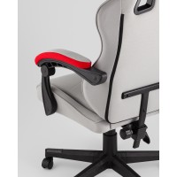 Кресло спортивное TopChairs Phantom ткань серо-красный