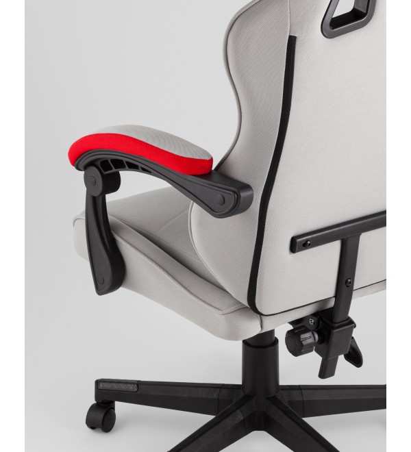 Кресло спортивное TopChairs Phantom ткань серо-красный