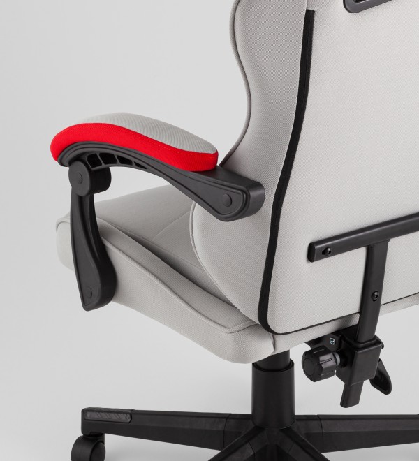 Кресло спортивное TopChairs Phantom ткань серо-красный