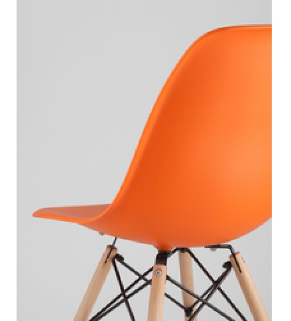 Стул Eames Style DSW оранжевый (разборный каркас)
