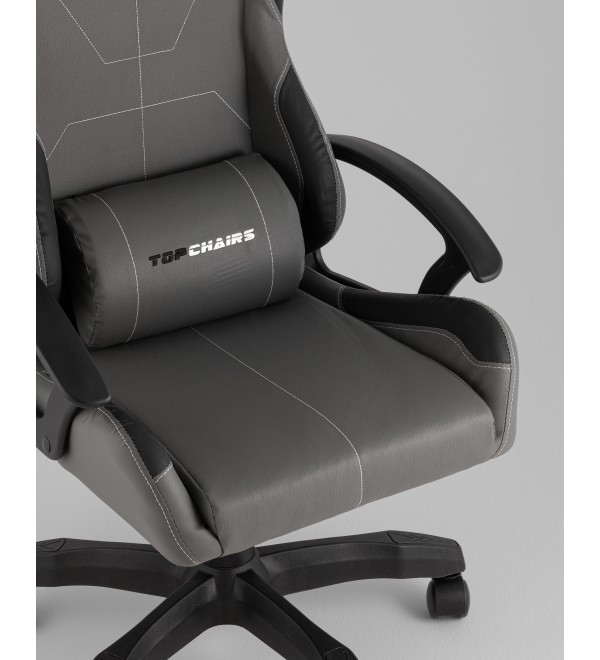 Кресло спортивное TopChairs Wyvern серо-черный