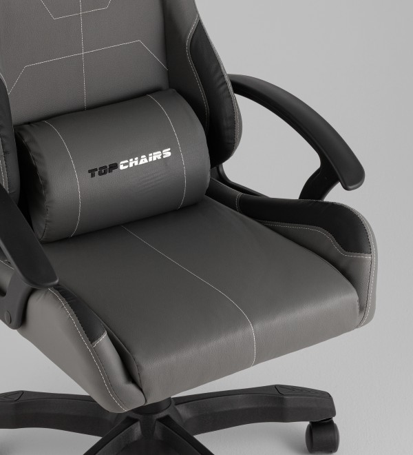 Кресло спортивное TopChairs Wyvern серо-черный