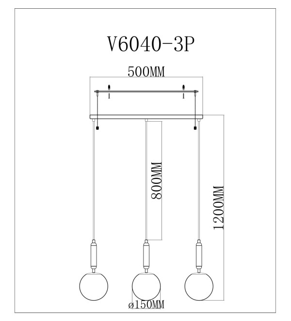 Светильник подвесной Moderli V11565-3P Scrumbel