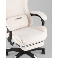 Кресло спортивное TopChairs MG-7019 букле белый
