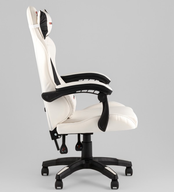 Кресло спортивное TopChairs Phantom бело-черный