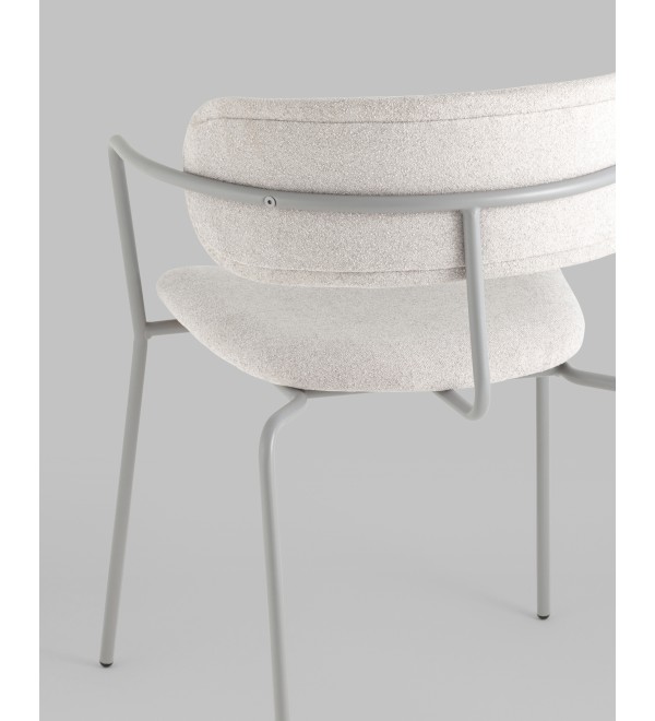 Стул Дженни букле светло-серый каркас серый муар